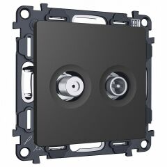 ТВ-розетка и SAT-розетка оконечная без рамки Ambrella Volt ALFA MA913310