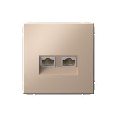  Systeme Electric ARTGALLERY РОЗЕТКА двойная компьютерная RJ45+RJ45, кат. 5е, механизм, ПЕСОЧНЫЙ