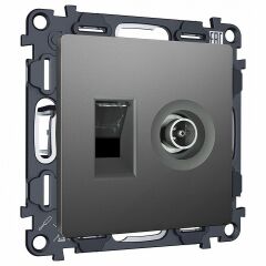 ТВ-розетка и розетка Ethernet RJ-45 без рамки Ambrella Volt ALFA MA662510