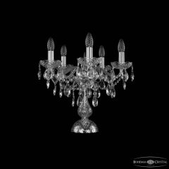 Настольная лампа декоративная Bohemia Ivele Crystal 1415 1415L/5/141-39 Ni
