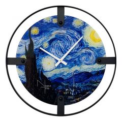  Nicole Time Настенные часы (61x5 см) NT155 VAN GOGH STARRY NIGHT