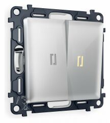 Выключатель двухклавишный с подсветкой без рамки Ambrella Volt Quant MA404010