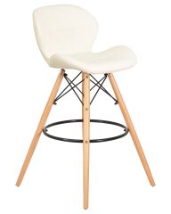 Стул барный Dobrin LMZL-302B BUTTERFLY BAR, ножки светлый бук, цвет кремовый