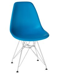 Стул обеденный Dobrin LMZL-PP638A DSR, ножки хром, цвет голубой (BE-02)