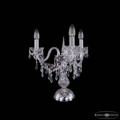 Настольная лампа декоративная Bohemia Ivele Crystal 1403 1403L/3/141-39 Ni