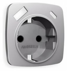 Накладка для розетки с заземлением и со шторками и 2хUSB type A и C Ambrella Volt Quant OP5100