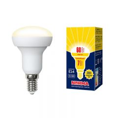  Volpe Лампа светодиодная (UL-00003845) E14 7W 3000K матовая LED-R50-7W/WW/E14/FR/NR