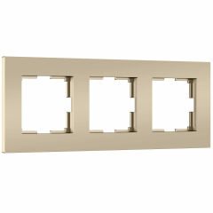 Werkel W0032911/ Рамка на 3 поста Slab (шампань софт) W0032911