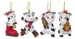  Lefard Набор из 4 елочных игрушек Веселые коровки 162-855