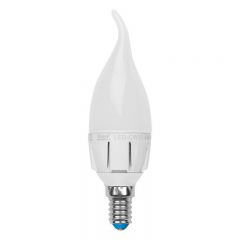Лампа светодиодная Uniel LED-CW37-6W/NW/E14/FR ALP01WH пластик
