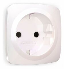 Накладка для розетки с заземлением и со шторками Ambrella Volt Quant OP2070