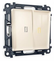 Выключатель проходной двухклавишный с подсветкой Ambrella Volt Quant MA304030