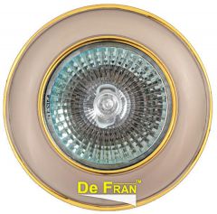 Точечный светильник De Fran SD-123 EA "Неповоротный высокий край" перламутровый никель + золото MR16 1 x 50 вт