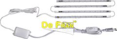Светильник De Fran DLED-101 SMD Подсветка светодиодная 4*9 SMD, с выключателем, 4000К свет, комплект из 4 шт белый 4*9*SMD 2,8 вт