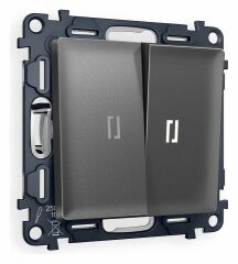 Выключатель проходной двухклавишный с подсветкой Ambrella Volt Quant MA654035