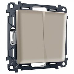 Выключатель перекрестный двухклавишный без рамки Ambrella Volt MA MA363030