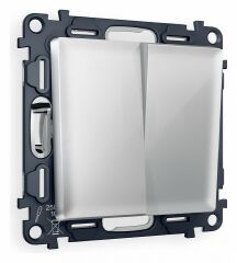 Выключатель двухклавишный без рамки Ambrella Volt Quant MA403010