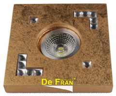 Точечный светильник De Fran FT 436 GD со стразами цвет-золотая фольга+ стразы MR16 1 x 50 вт