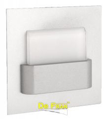 Светильник De Fran FT 9901 LED Подсветка светодиодная встраиваемая для стен и ниш LED, белый свет 4000K матовое серебро LED 0,3 вт