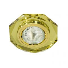 Точечный светильник Feron 19705 8020-2 MR16 желтый/золото стекл.многогр.