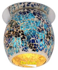Точечный светильник De Fran FT 867 b "Мозаика" мозаика хром + бело-голубой G9 1 x 40 вт