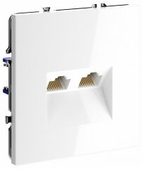 Розетка двойная Ethernet RJ-45 без рамки Voltum S70 VLS060201