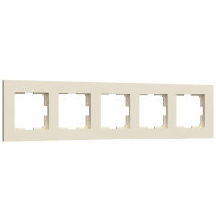  Werkel W0052962/ Рамка на 5 постов Slab (айвори софт) W0052962