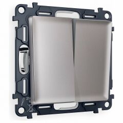 Выключатель перекрестный двухклавишный без рамки Ambrella Volt ALFA MA503030