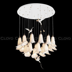 Люстра подвесная Cloyd OSANNA C21 / Ø80 см - керамика - белый (арт.11890)