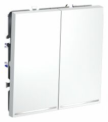 Выключатель двухклавишный с подсветкой без рамки Voltum S70 VLS020202