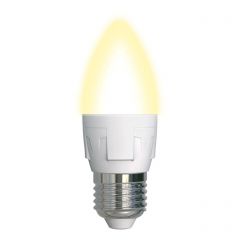  Uniel Лампа светодиодная диммируемая (UL-00004297) E27 7W 3000K матовая LED-C37 7W/3000K/E27/FR/DIM PLP01WH