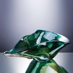 Ваза Cloyd FLUID Vase / выс. 17 см - зелен. стекло (арт.50037)