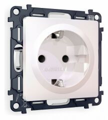 Розетка с заземлением и со шторкой, без рамки Ambrella Volt Quant MA207010