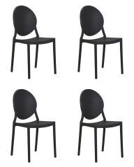 Набор 4 шт Стул обеденный Dobrin ALBERT, цвет чёрный