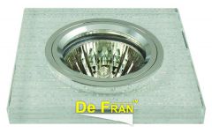 Точечный светильник De Fran FT 772 w хром / белый + серебро MR16 1 x 50 вт