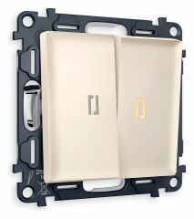 Выключатель двухклавишный с подсветкой без рамки Ambrella Volt Quant MA324010