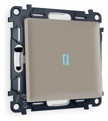 Выключатель одноклавишный с подсветкой без рамки Ambrella Volt Quant MA362020