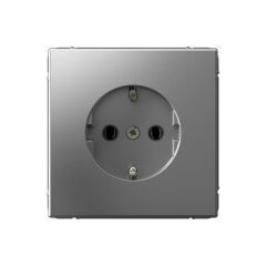  Systeme Electric ARTGALLERY РОЗЕТКА с заземлением, 16А, механизм, быстрозажим. клем., СТАЛЬ