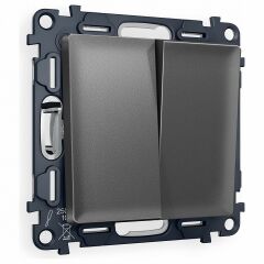 Выключатель перекрестный двухклавишный без рамки Ambrella Volt ALFA MA653030