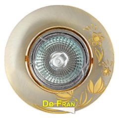 Точечный светильник De Fran A033 "Поворотный в центре" сатин-никель + золото MR16 1 x 50 вт
