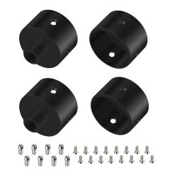 Заглушка WPH-FLEX-D22-360deg BLACK ALU с отверстием ( Arlight , Металл)