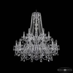 Подвесная люстра Bohemia Ivele Crystal 1411 1411/12+6/300/h-93/2d Ni