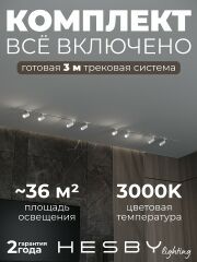 Комплект трековый Hesby Lighting Skylite №3 HSBL_kompl_S003_VI3W3K