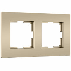  Werkel W0022911/ Рамка на 2 поста Slab (шампань софт) W0022911