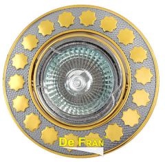 Точечный светильник De Fran FT 115A CHG "Поворотный в центре" хром + золото MR16 1 x 50 вт