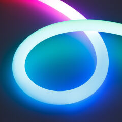 Лента герметичная SPI-MOONLIGHT-TOP-G180-D40mm 12V RGB 360deg (21.6 W/m, IP65, 5m, wire x1) ( Arlight , Вывод прямой, 2 года)