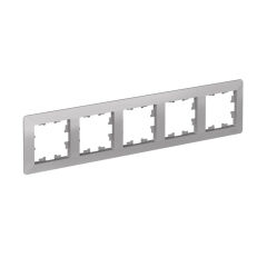  Systeme Electric ATLASDESIGN AIR 5-постовая РАМКА, АЛЮМИНИЙ/дымчатый черный