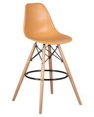 Стул барный Dobrin LMZL-PP638G DSW BAR, ножки светлый бук, цвет персиковый (NX-Y-06)
