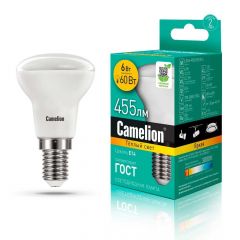Лампа светодиодная Camelion E14 6W 3000K LED6-R50/830/E14 11658