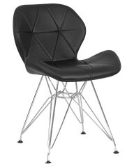 Стул обеденный Dobrin LMZL-302A BUTTERFLY CHROME, ножки хром, цвет чёрный